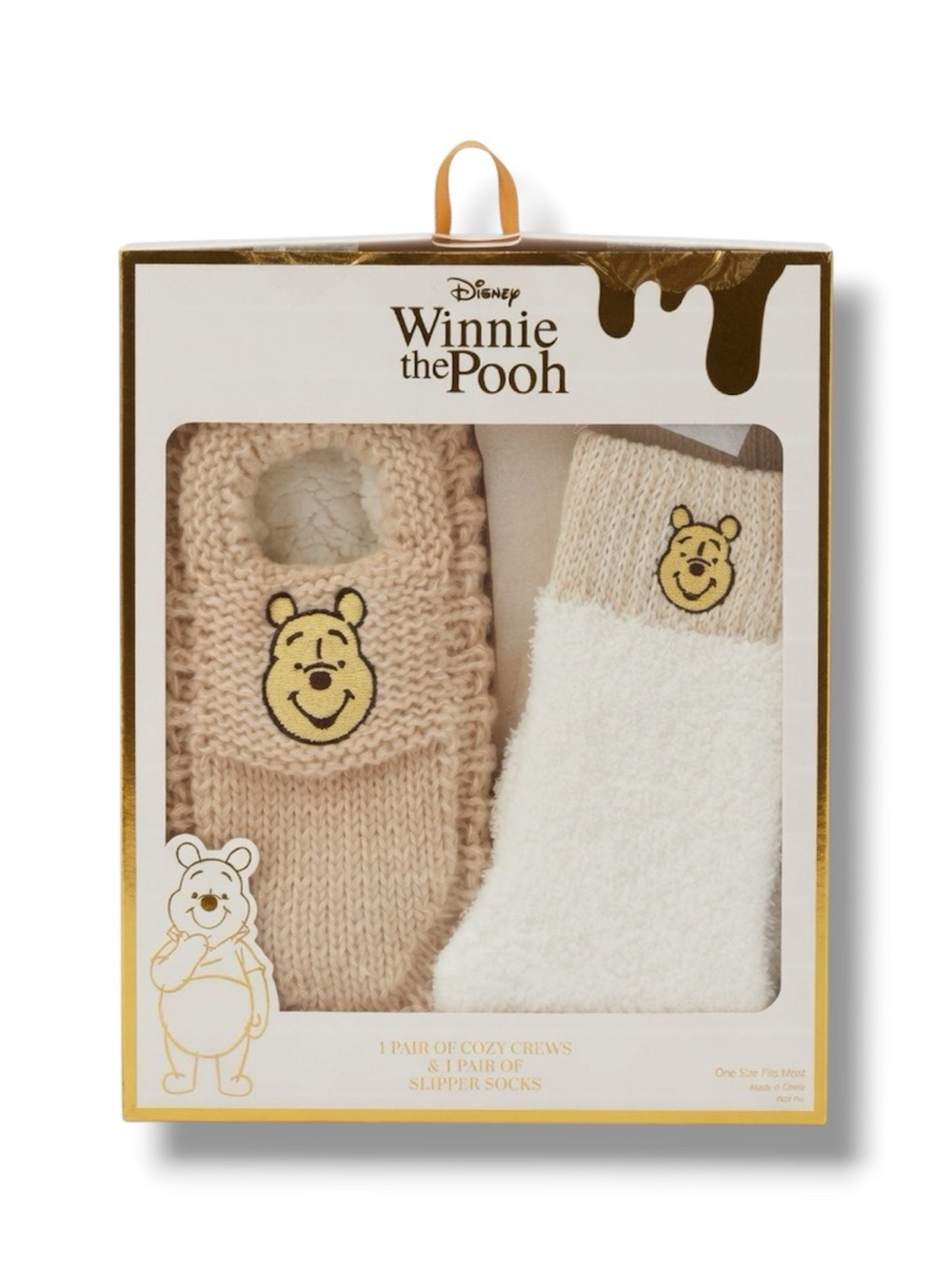Womens 2-Pack Disney Winnie The Pooh Socks & Slipper Socks Set - NWT